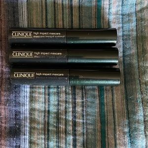 Three New Clinique High Impact mascara in black. .14 oz. Sample size
